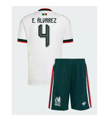 Mexiko Edson Alvarez #4 Replika Bortatröja Barn VM 2026 Kortärmad (+ Korta byxor)